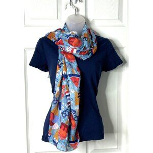 Sweet Freedom Patriotic Scarf - Candy Stars, Popsicles & Ice Cream - EUC